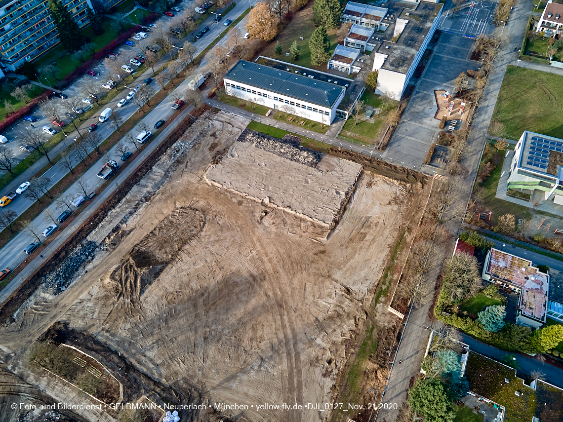 21.11.2020 - Bauplatz der Grundschule in Neuperlach in München